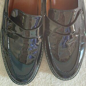 WOMEN'S Franco Sarto "CASSANDRA" Platform Patent Leather Penny Loafer Size 12